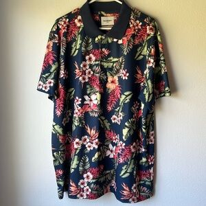 NWOT Navy Floral Goodfellow Collared Shirt Size XXL